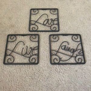 Live Laugh Love Metal home decor